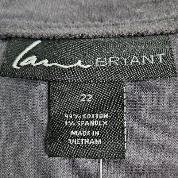 NWT Lane Bryant Gray Stretch Corduroy Asymmetrical Hem Jacket 22 - Picture 2 of 6